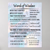 Woorden van Wisdom citeert Poster (Voorkant)