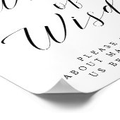 Woorden van Wisdom Elegant Calligraphy Wedding Sig Poster (Hoek)