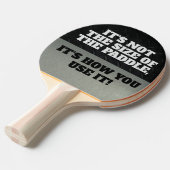 Woorden van Wisdom Funny Ping Pong Quote Tafeltennisbatje (Voorkant Gekanteld)