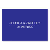 Woorden van Wisdom Navy Blue Wedding Advies Kaarte Kaart (Achterkant)