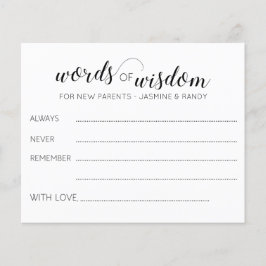 Woorden van Wisdom New Parents Advice Baby shower