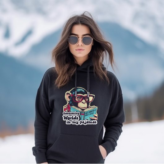 Woorden veroveren in mijn pyjama als grappig cadea hoodie