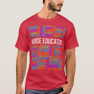 Woorden verpleegkundige Educator T-shirt