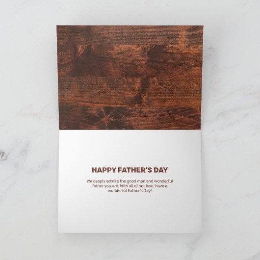 Woorden voor #1 Pap Happy Vaderdag Photo Collage Kaart (Binnen)