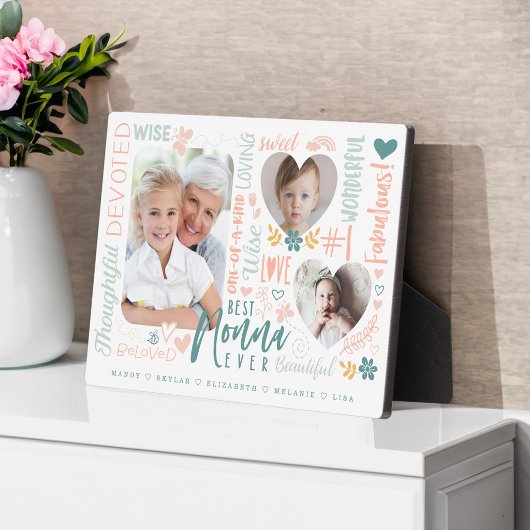Woorden voor Beste Oma Ooit Kleinkinderen Fotocoll Fotoplaat