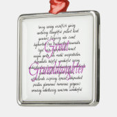 Woorden voor de grote kleindochter metalen ornament (Links)