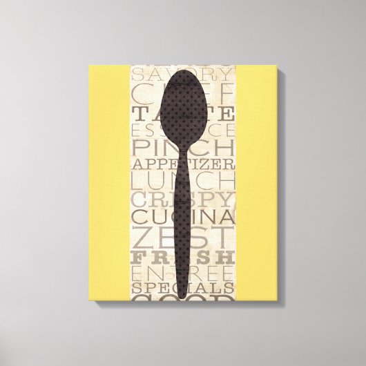 Woorden voor de Keuken Canvas Afdruk (Voorkant)