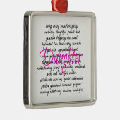 Woorden voor dochter metalen ornament (Rechts)