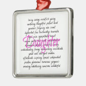 Woorden voor dochter metalen ornament (Links)