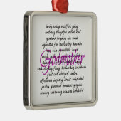 Woorden voor Godmother Metalen Ornament (Rechts)
