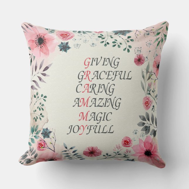 Woorden voor Grammy Sierkussen (Voorkant)