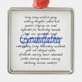 Woorden voor grootvader metalen ornament (Voorkant)