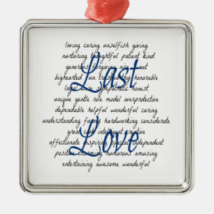 Woorden voor je laatste liefde metalen ornament