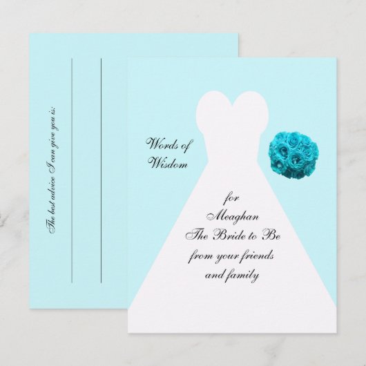 Woorden voor Kaarten van het huwelijk (Voorkant / Achterkant)