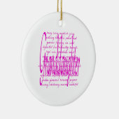 Woorden voor kleindochter in roze keramisch ornament (Rechts)