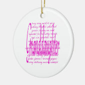 Woorden voor kleindochter in roze keramisch ornament (Links)