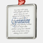 Woorden voor kleinzoon metalen ornament (Links)