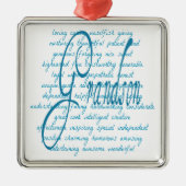 Woorden voor kleinzoon metalen ornament (Voorkant)