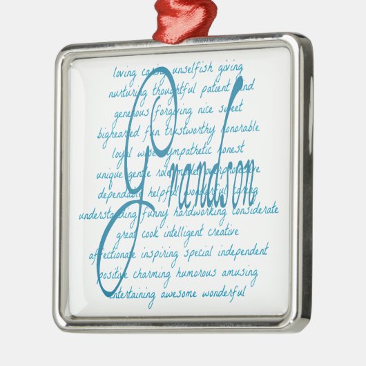 Woorden voor kleinzoon metalen ornament (Links)