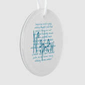 Woorden voor neef in het blauw ornament (voorkant)