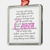 Woorden voor neef metalen ornament (Links)