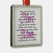 Woorden voor nieuwe mama metalen ornament (Rechts)