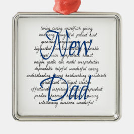 Woorden voor nieuwe papa metalen ornament