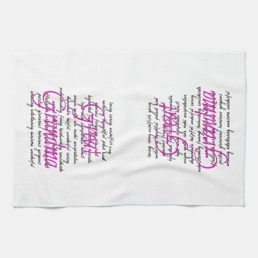 Woorden voor oma theedoek (Horizontaal)