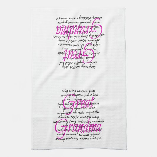 Woorden voor oma theedoek (Verticaal)