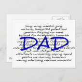 Woorden voor papa briefkaart (Voorkant / Achterkant)