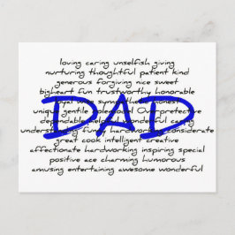 Woorden voor papa briefkaart