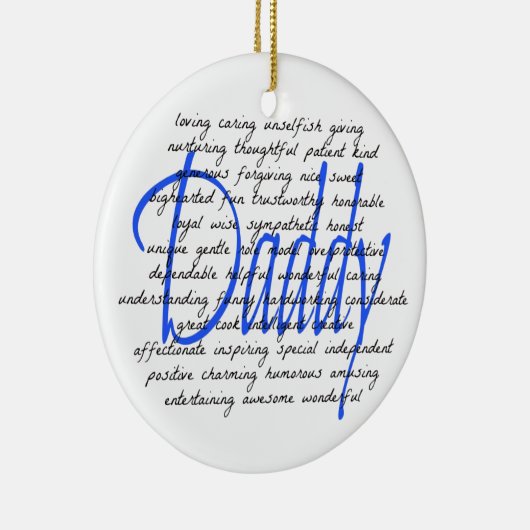 Woorden voor papa keramisch ornament (Rechts)