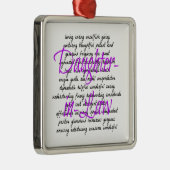 Woorden voor schoondochter metalen ornament (Rechts)