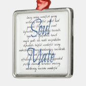 Woorden voor Soul Mate Metalen Ornament (Links)
