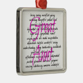 Woorden voor tante metalen ornament (Rechts)