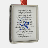 Woorden voor zoon metalen ornament (Rechts)