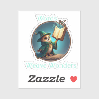 Woorden Weave Wonders - Wizard Owl Sticker