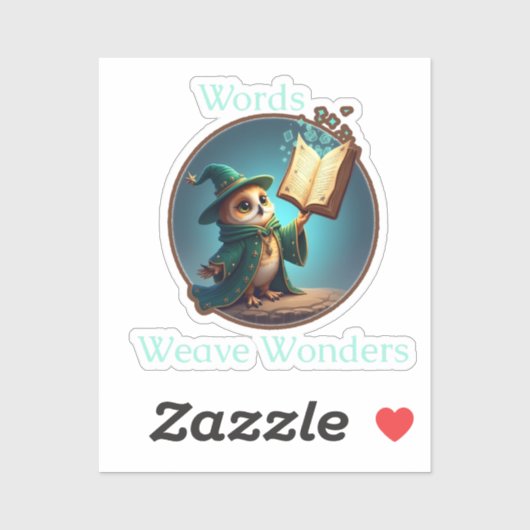 Woorden Weave Wonders - Wizard Owl Sticker (Vel)