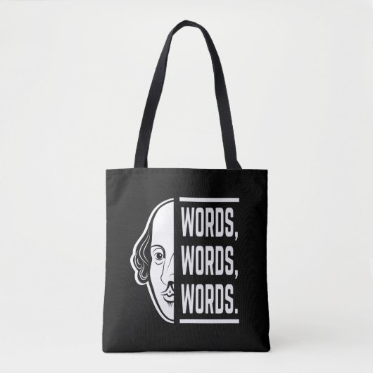 Woorden woorden Shakespeare citeren de spian Tote Bag (Voorkant)