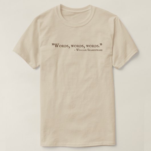 Woorden Woorden Shakespeare T-shirt (Design voorkant)