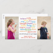 Woorden x2 feestdagenkaart (Voorkant / Achterkant)