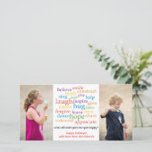 Woorden x2 feestdagenkaart (Staand voorkant)