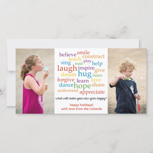 Woorden x2 feestdagenkaart (Voorkant)