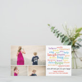 Woorden x3 feestdagenkaart (Staand voorkant)