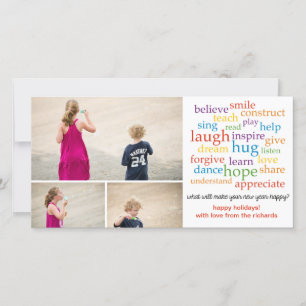 Woorden x3 feestdagenkaart