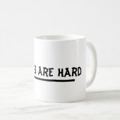 Woorden zijn moeilijk koffiemok (Voorkant rechts)