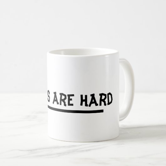 Woorden zijn moeilijk koffiemok (Voorkant rechts)