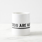 Woorden zijn moeilijk koffiemok (Center)