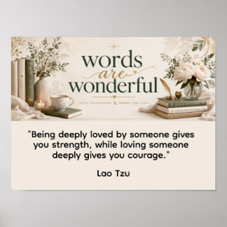 Woorden zijn prachtig Lao Tzu Poster
