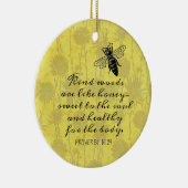 Woorden zoals het honingcitaat keramisch ornament (Rechts)